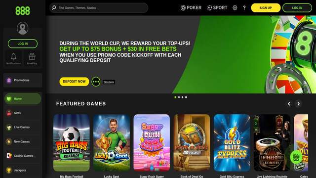 888 Casino casino screenshot